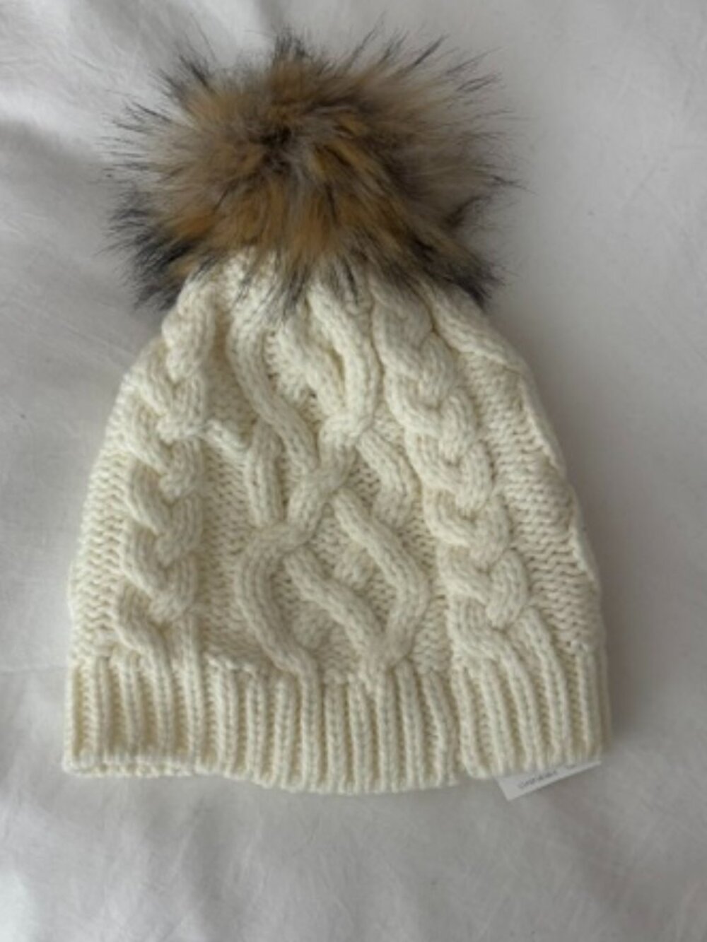NEW with tags NWT JCrew White / Ivory PomPom Beanie Hat